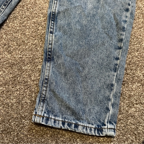 Guess Reda Fold Over High Waist Acid Wash Straight Leg Jeans Women’s Size 30 - Picture 9 of 16